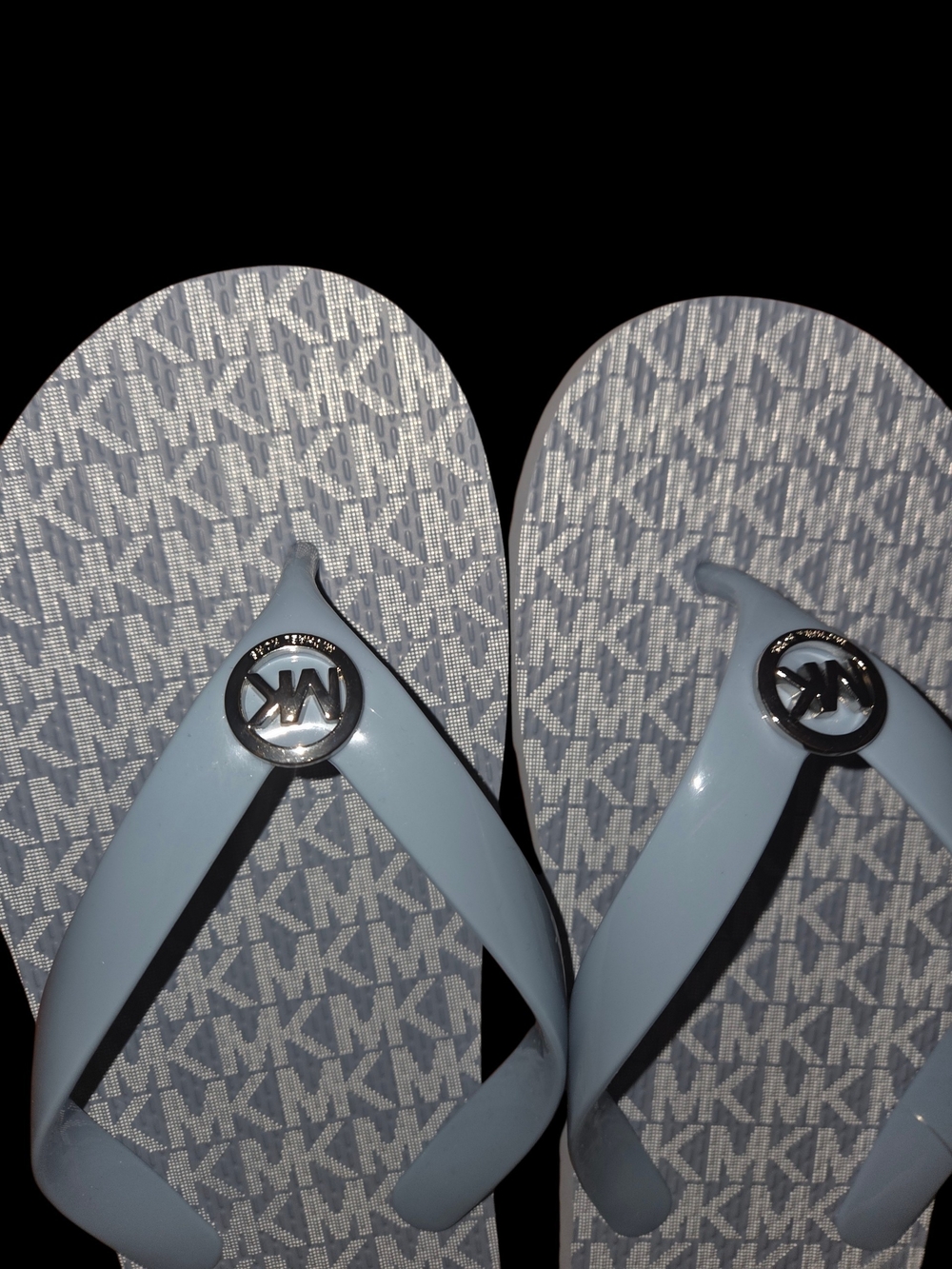 Michael Kors Logo Flip Flops sz 11 - Picture 2 of 3
